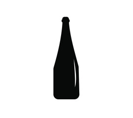 Wine bottle design poured into the glass