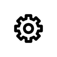 Gear Icon Vector isolated on white background, Flat Design Engineering Illustration.
