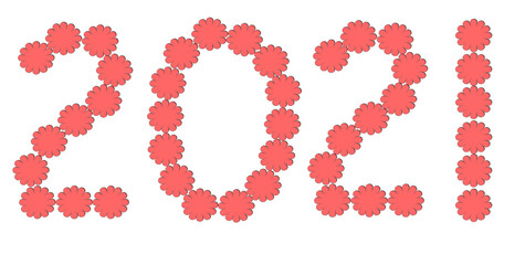 Happy new year 2021 floral design graphic resources