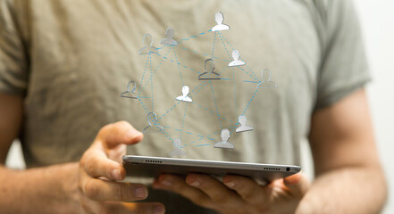 Digital Network and data concept.