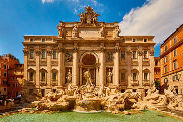 Fototapeta na wymiar Trevi Fountain Rome Lazio Italy landmark