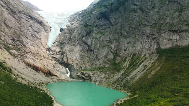 Briksdalsbreen glacier arm of Jostedalsbreen, Briksdalsbre, Norway