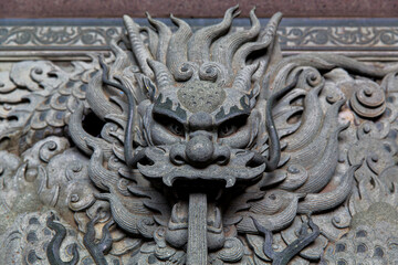 Tainan, Taiwan, Asia, October 12, 2019 interior Details at the Taiwan temple