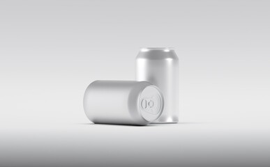 Aluminium Can Mockup 3D illustration