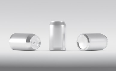 Aluminium Can Mockup 3D illustration