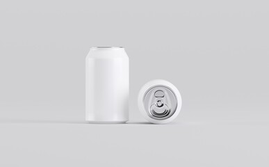 White Aluminium Can Mockup 3D Render