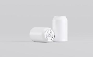 White Aluminium Can Mockup 3D Render