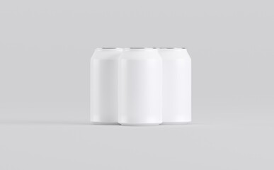 White Aluminium Can Mockup 3D Render