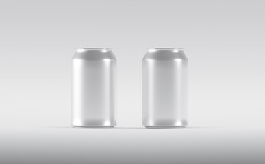 Aluminium Can Mockup 3D illustration