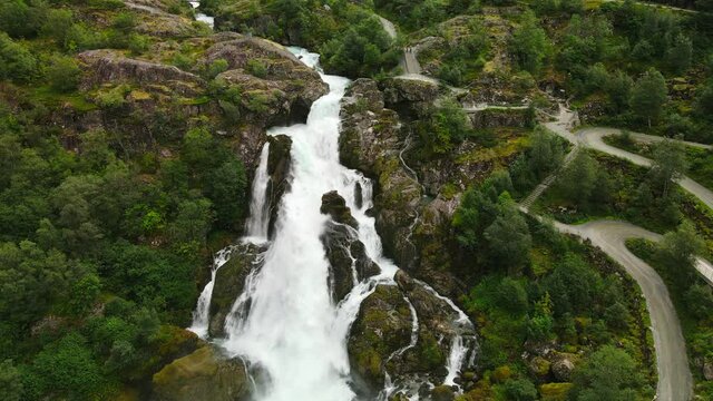 Briksdalsbreen glacier arm of Jostedalsbreen, Briksdalsbre, Norway