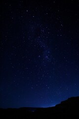 Fototapeta na wymiar starry night in blue sky, bright stars, Argentina
