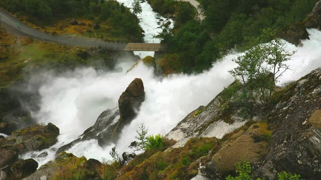 Briksdalsbreen glacier arm of Jostedalsbreen, Briksdalsbre, Norway