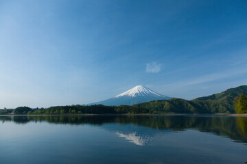 河口湖と富士山