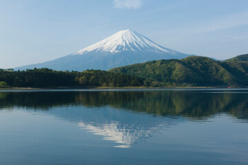 河口湖と富士山