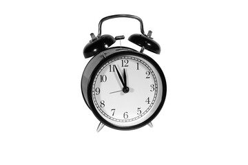 Analog clock. Isolate on a white background. Close-up.