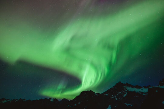 Northern Lights in Alaska's Mountains