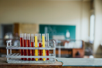 Lab Glassware In A School Classroom