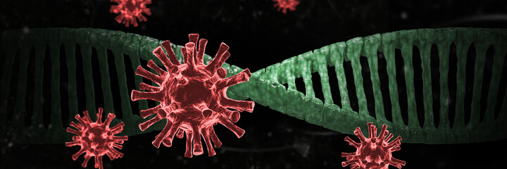 New covid-19 conoravirus outbreak. 3D illustration