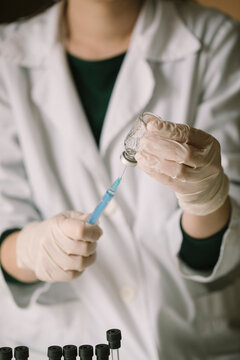 Chemist working in lab