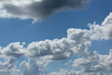 bright cumulus cloud and blue sky