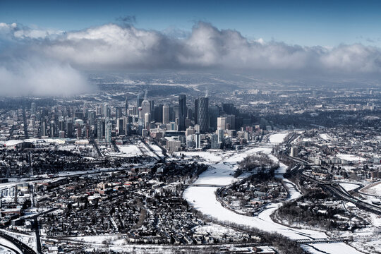 Calgary, Alberta during winter.