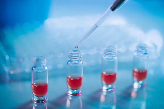 Working in laboratory