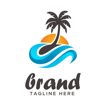 Paradise Land Logo vector template