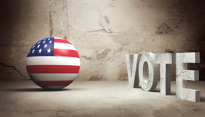 Vote election day in United States of America.