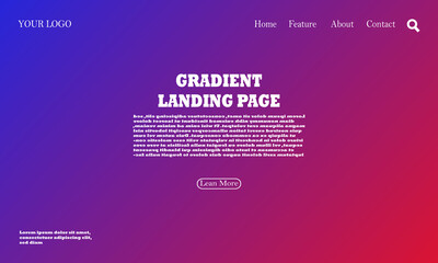 Website or landing page with illustration of colorful background. Abstract Colorful Background Design. Creative abstract gradient template