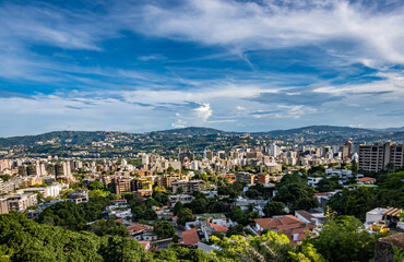 Fototapeta na wymiar Panoramic view of Caracas at morning from east side of the city