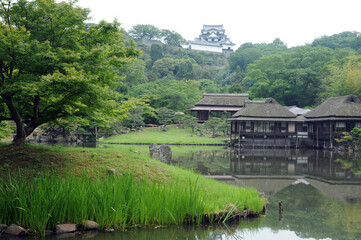 玄宮園と彦根城