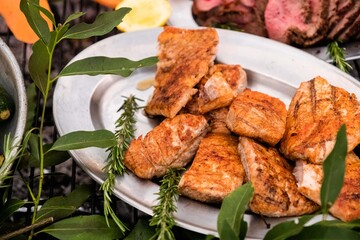 grilled salmon on a plate