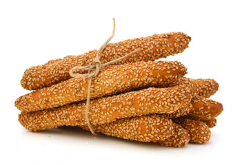 crispy bread straw. With clipping path