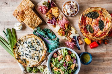 Italian food on a table