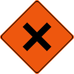 Obraz premium Warning sign with intersection