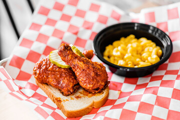 Fried chicken on a table