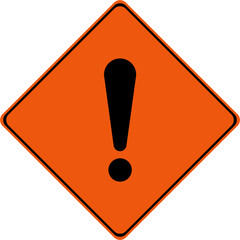 Warning sign with exclamation mark