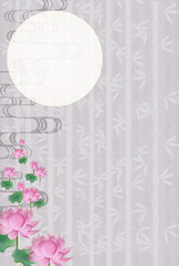 喪中　和柄　はがき　背景
