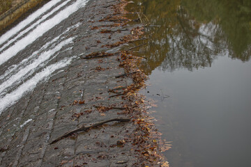 Waterfall in Roland Lake Park Baltimore Marland 