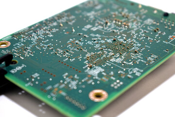 Computer circuit board close up