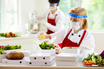 Food takeaway during coronavirus outbreak.