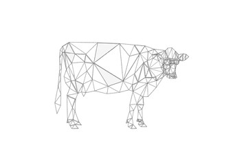 芸術的な牛のイラスト