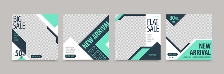 social media post in marine palette