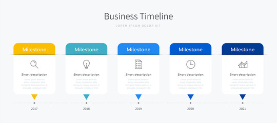 Business timeline infographics