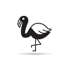 flamingo icon vector on white background