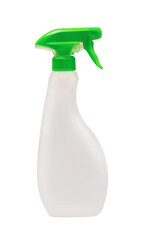 plastic spray bottle isolated on white background