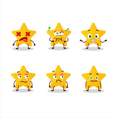 Yellow star cartoon character with nope expression