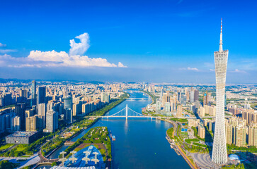 CBD scenery of Guangzhou City, Guangdong Province, China