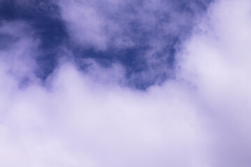 Obraz premium Blue sky with cirrus large clouds.