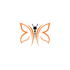 illustration logo butterflay icon templet